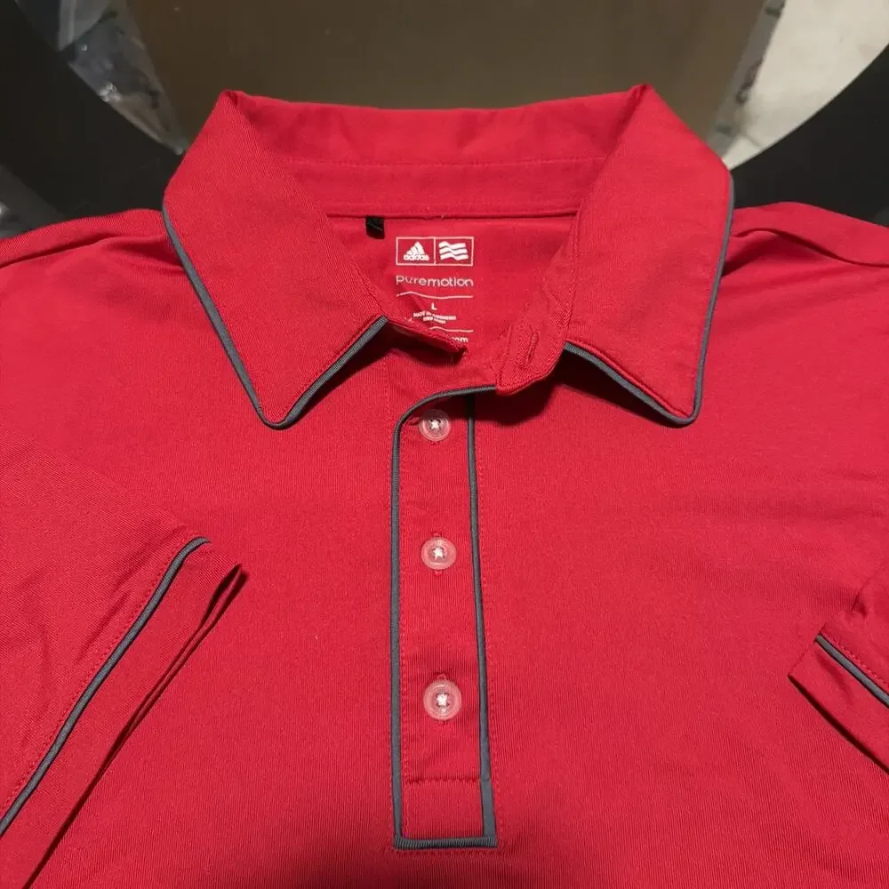 Adidas Promotion Golf Polo Red Size Large Men’s